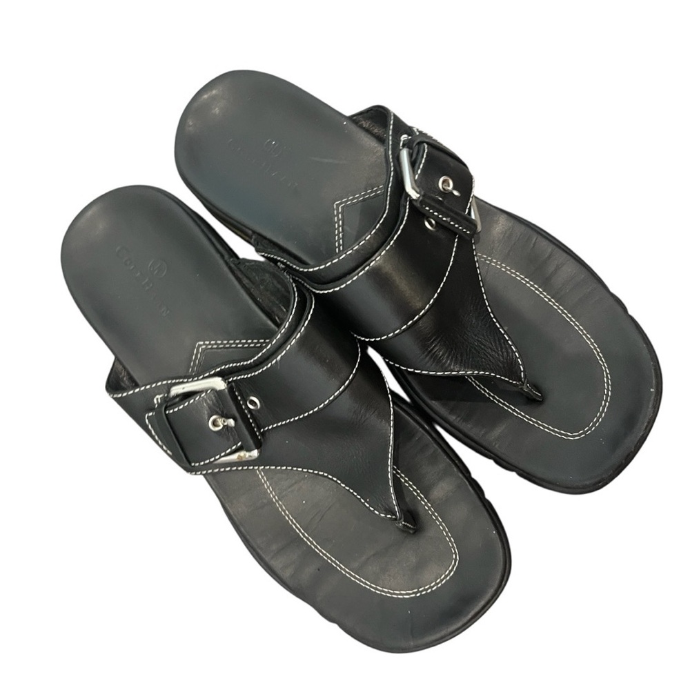 Cole Haan Black Leather Buckle Sandals Size 8.5